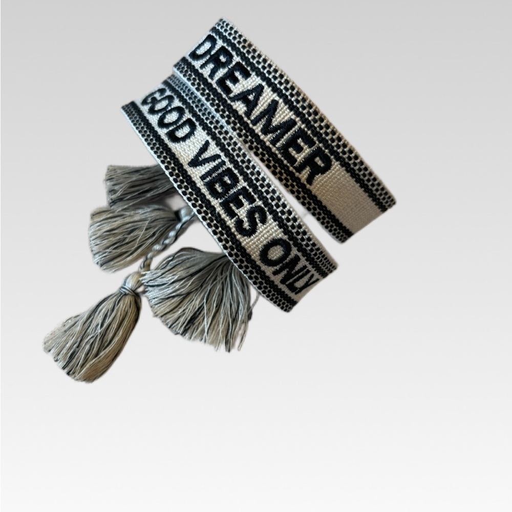 Stylish Gray and Black Tassel Headbands